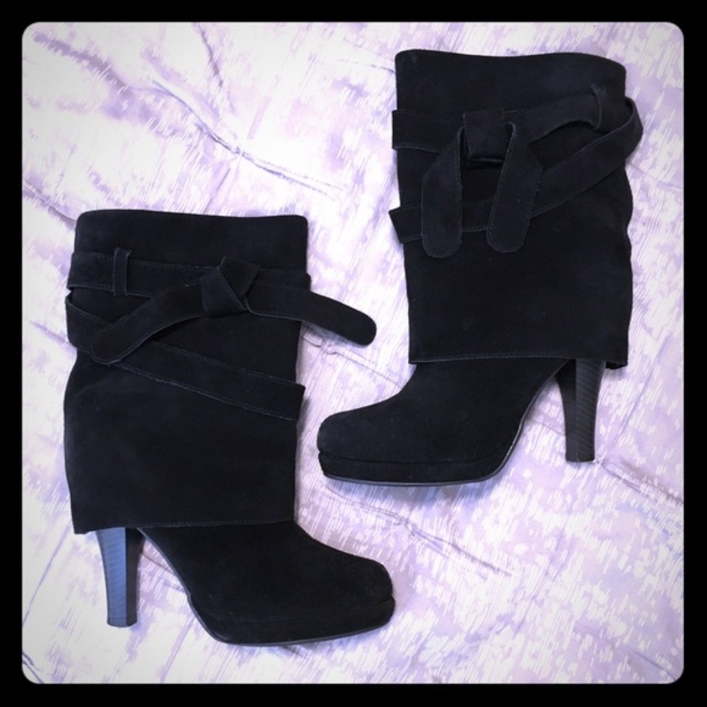 Black Suede Boots Help 2 Shelters :)